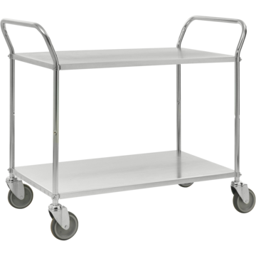 Lätt Hyllvagn 2 Plan Obromsad