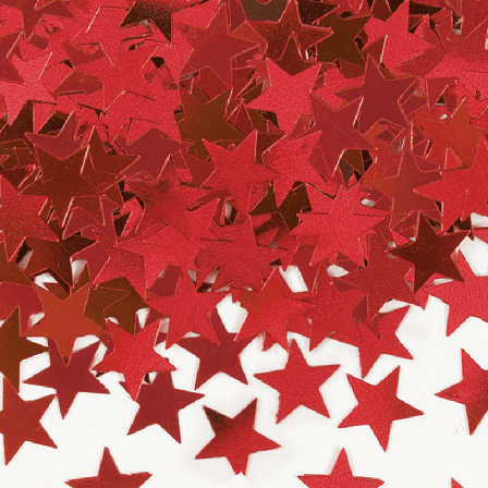 Konfetti röda stjärnor - Dukning & Dekoration - Kalaslagret.se