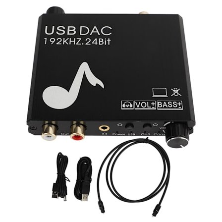 Digital ljudomvandlare aluminiumlegering kraftfull stereo DAC för DVD TV-box laptop