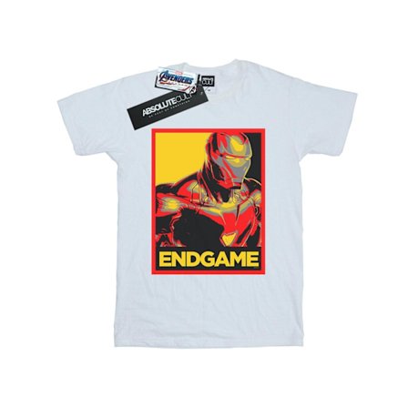 Marvel Mens Avengers Endgame Iron Man Poster T-Shirt M Vit