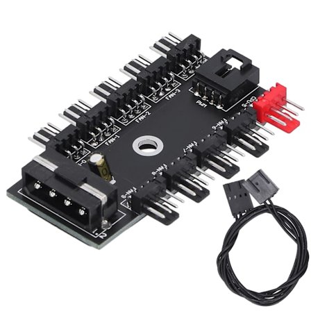 Chassifläkt Hub 4Pin Gränssnitt 10-vägs Splitter Hastighetskontroll