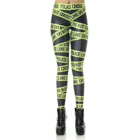 Grön Police Line Leggings