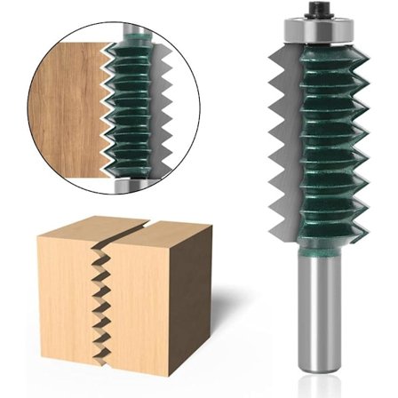 Fres for fingerskjøt, 12 mm skaft, 12 x 54 mm, for hevet panel, V-fuge for tretapp, treskjæringsverktøy