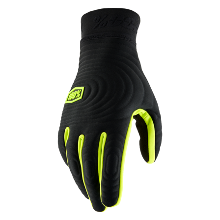 Motokrosové Rukavice 100% Brisker Xtreme Černá/Fluo Žlutá M