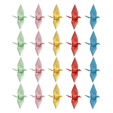 100 stk Papirgavepapirkraner Garland Papirfugl Garland O