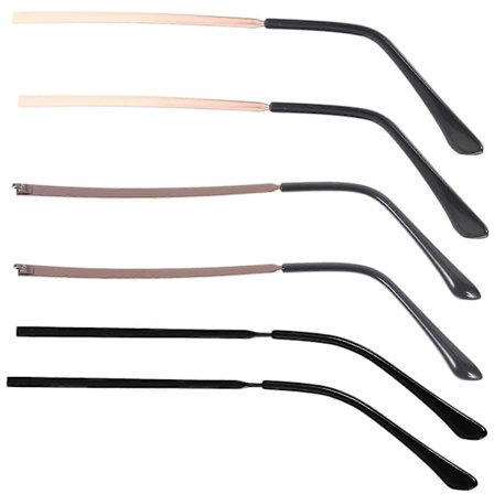 3 Par Metal Brille Udskiftningsarme Universal Brille Stang Dele
