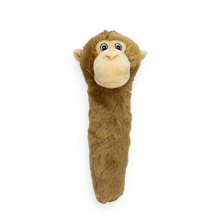 Party Pets Monkey Stick Hundeleke 28cm lysebrun, Hund, Leker, Tøy og plysj