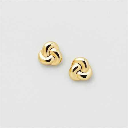 Knot Studs (XS) - 24K GULLBELAGT STERLINGSØLV