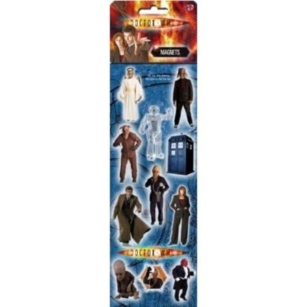 Doctor Who Slimline Kylskåpsmagnet Set (Förpackning med 11) En Storlek Flerfärgad