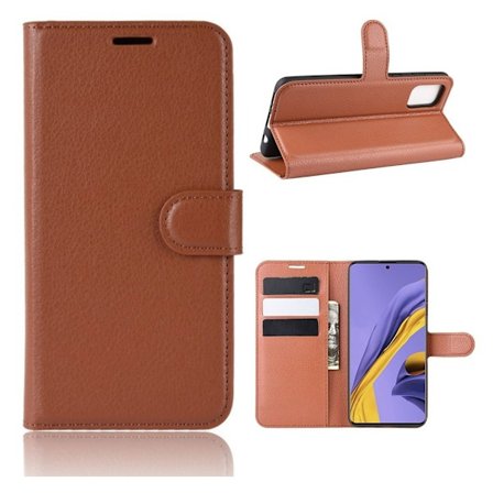 Classic Samsung Galaxy A51 etui – Brun