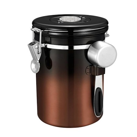 Rustfrit Stål Kaffebeholder med Dato til Opbevaring af Mad 1,8L