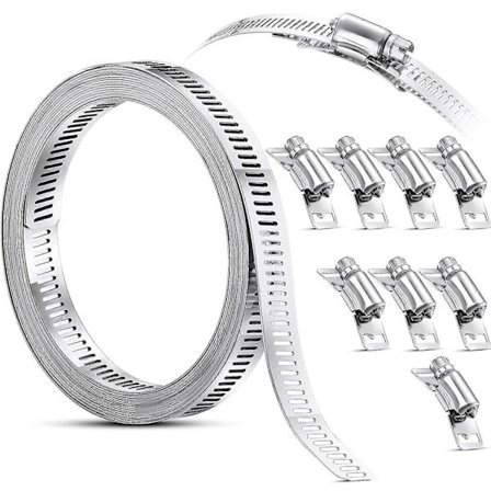 Slangeklemmer, Klemmer Orm, Ormklemmer Rustfritt Stål, Stor Slangeklemme Orm