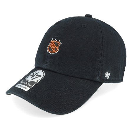 47 Brand - Negro unconstructed Gorra - NHL Logo Base Runner Clean Up Black Dad Cap @ Hatstore