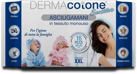 Dermacotone Sensitive Asciugamani Xxl 68x40 cm 16 Pezzi