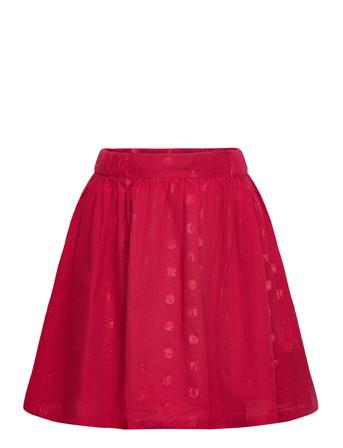 Skirt W. Lining Dresses & Skirts Skirts Midi Skirts Rød Minymo*Betinget Tilbud