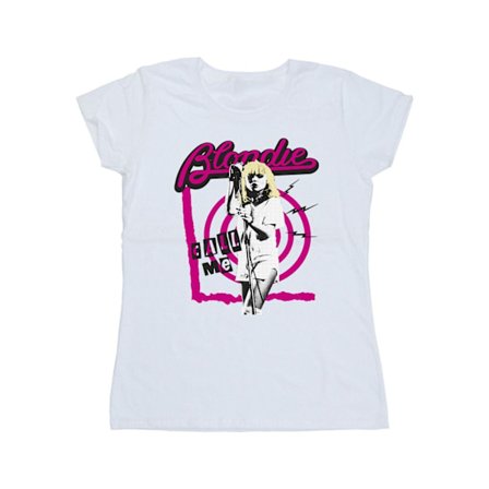 Blondie Dam/Kvinnor Call Me Bomull T-shirt L Vit