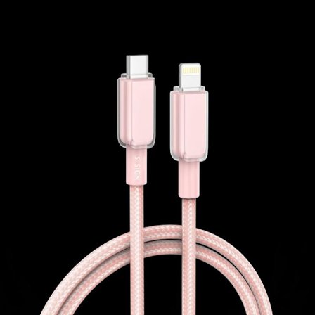 SiGN USB-C till Lightning-kabel 30W, 1m - Rosa