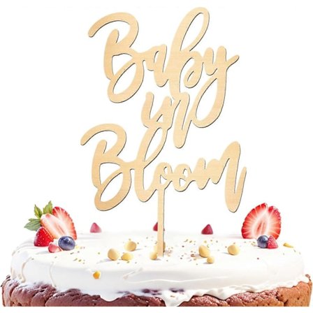 Baby Bloom Tårtdekoration, Baby Dop Tårtskylt Graviditetsavslöjande Baby