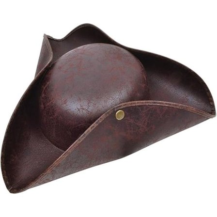 Bristol Novelty Halloween Party Maskerade Prop Tricorn Hat Brun Vintage Look Unisex - Voksen, One Size