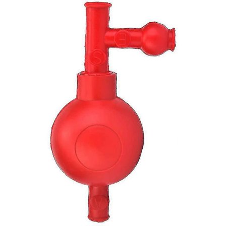 Sugpropp, trevägs kvantitativ sugboll pipett sugpropp labb (1 st, röd)