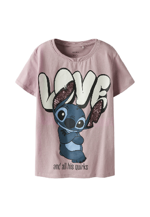 Name It NKFODINA T-shirt STITCH T-shirts & toppar Dam Lila 146/152