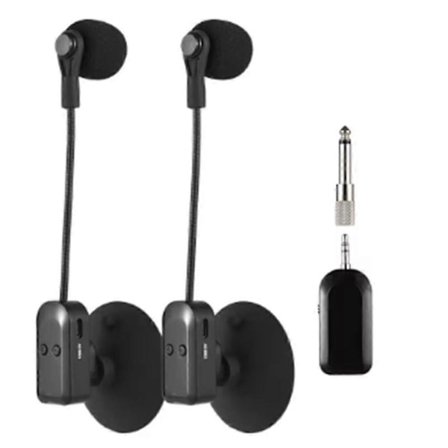 2.4G Trådløs Instrument Mikrofon Modtager med Aftagelig Sugekop til Violin Cello Harmonika Højttalere Mikrofon Udgave