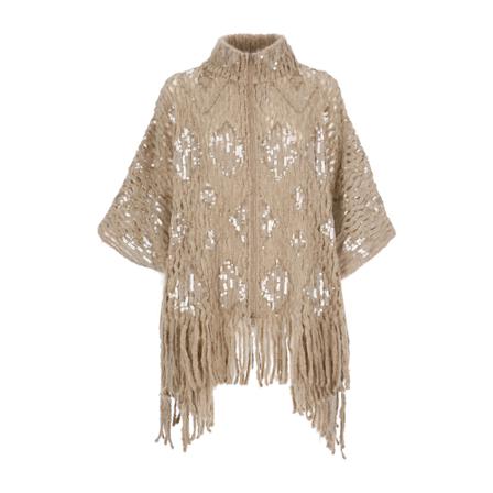 Brunello Cucinelli, Long Knitwear Beige, Dames, Maat:S