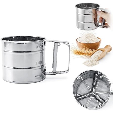 Mjöl Sil - Blomstersil - Professionell Finmaskig Sil - Fin Köksil - En