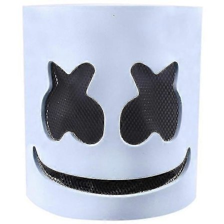 Marshmallow DJ Maske Hjelm - Musikkfestival Halloween Kostymer Cosplay Full Hode Maske Hjelm For Voksne & Barn
