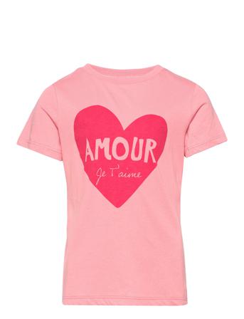 Kogbenji Reg S/S Heart Top Box Cp Jrs Pink Kids Only