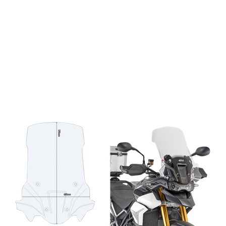 Givi D-ST Windscreen Clear - Triumph Tiger 900 2020-2023
