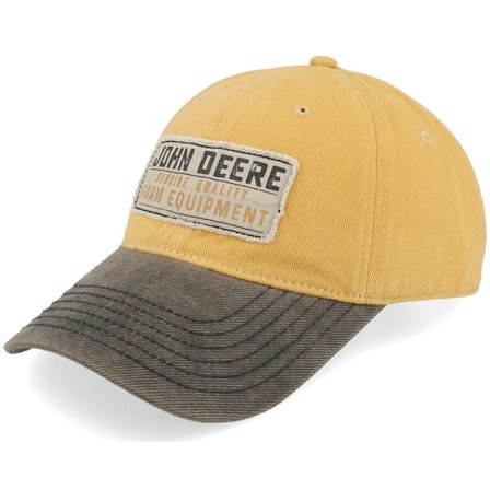John Deere - Amarelo unconstructed Boné - Printed Twill Patch Brown/Black Dad Cap @ Hatstore