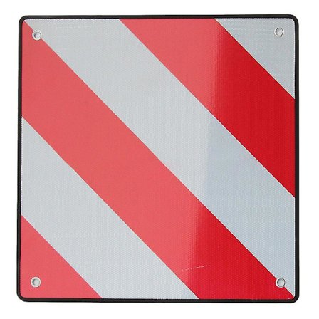 2 In 1 Warntafel Italien Spanien Aluminium Mit 4 Stck 4mm Spanngurte Zur Befestigung, 50*50cm R