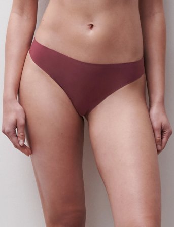 CHANTELLE Soft Stretch Thong - Burgundy - ONE SIZE