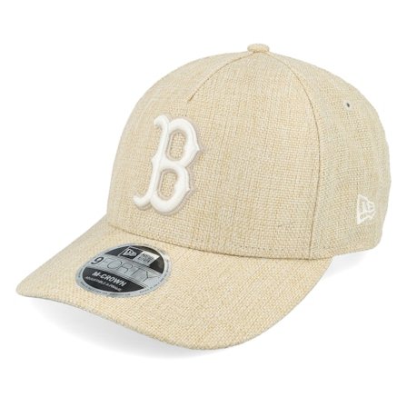 New Era - MLB Beige adjustable Keps - Boston Red Sox 9FORTY M-crown Cotton Weave Stone A-frame Adjustable @ Hatstore