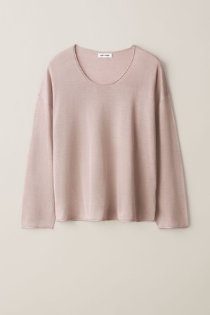 Soft Goat - Silk O-neck - Silk sweater women - M - Blush