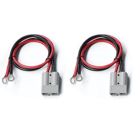 2 stk tilhenger vinsj tilkoblingskabel, 50A batterikabelkontakt, gaffel