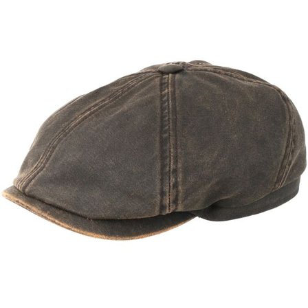 Stetson - Brun flatcap Keps - 6-Panel Cap Co/Pes Schwarz Flatcap @ Hatstore