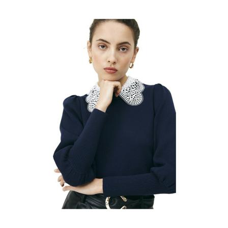 Suncoo Round-neck Strik Blå, Dame Striktrøjer