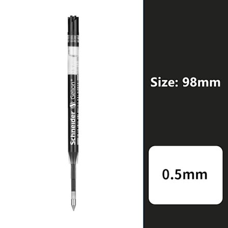 5 stk. Schneider G2 Gelion+ Gel-blekkpatroner Gel penn refill 0,5 m Svart