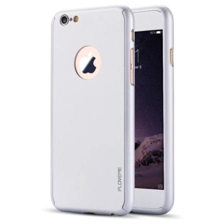 Praktiskt Skyddsfodral för iPhone 8 (Fram och bak) Silver