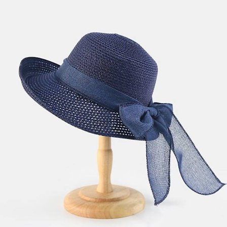 Dame Strand Sol Hat Halm Rejse Foldbar Bred Sommer Uv Hat
