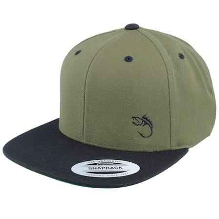 Skillfish - Verde snapback Boné - Black Fish Hook Logo Olive/Black Snapback @ Hatstore