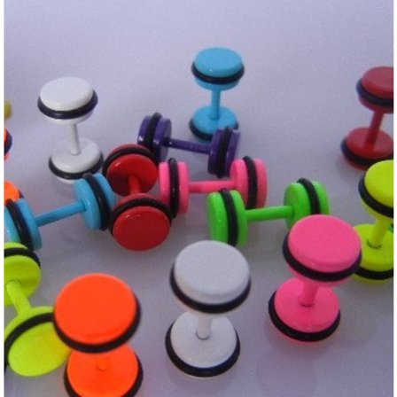 Fake Pluggar NEON Öronpiercingar