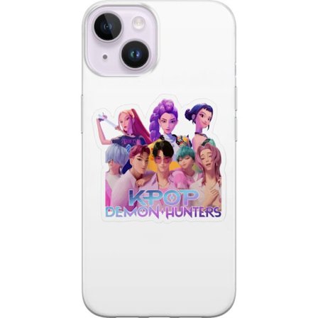 Kompatibelt Mobildeksel til Apple iPhone 14 Plus Kpop Demon Hunters Gruppe Syv Idoler Forent Anime Fantasy Stil