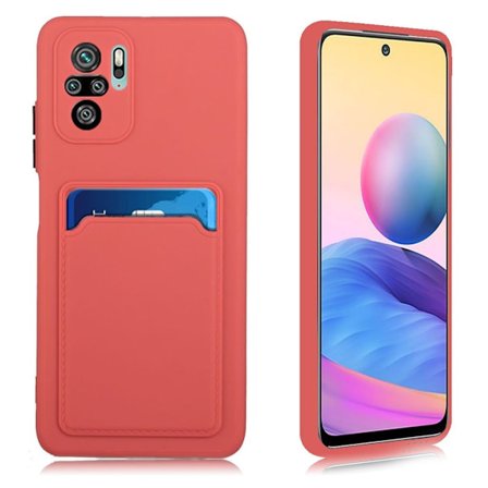 Xiaomi Redmi Note 10 / Xiaomi Redmi Note 10S skal med korthållare - Orange