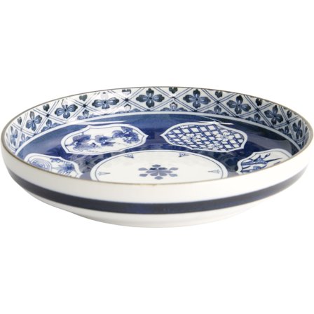 Tokyo design studio Matori Hishimon pastalautanen 20 cm, sininen/valkoinen