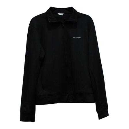 Valentino Vintage Pre-owned Bomber Jakke in Nylon Sort, Herre