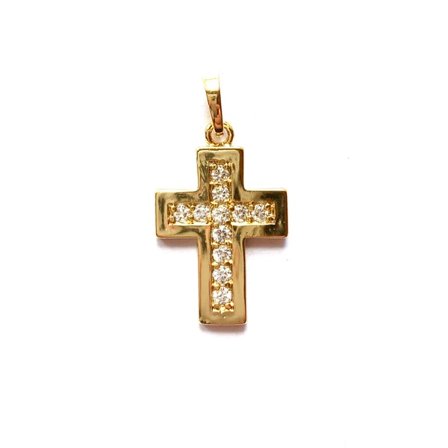 Kors halsband med 18k guldplätering (Kedja ingår)