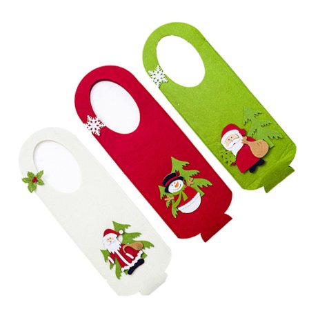 Filt bærbar vinbærer, 3-pakning gjenbrukbar vinpose for